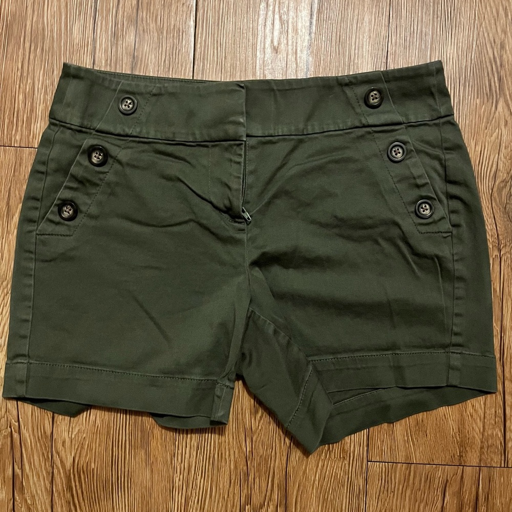 White House Black Market Shorts, Olive